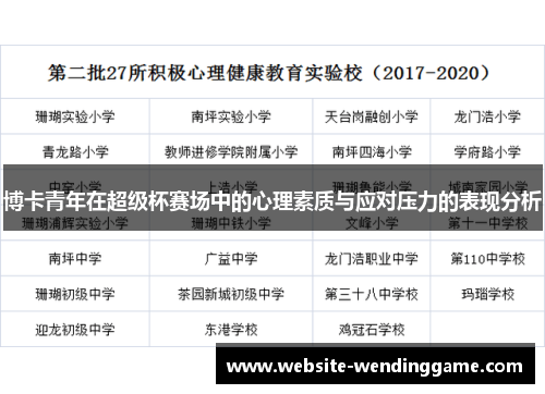 博卡青年在超级杯赛场中的心理素质与应对压力的表现分析